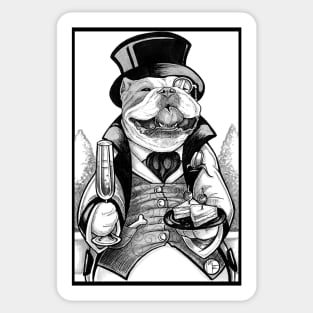 Bulldog Gentleman Sticker